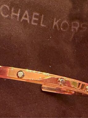 Michael Kors Rose Gold-Tone Bangle with Faceted Studs
